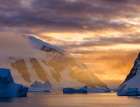 Landscape of the Arctowski Peninsula during sunset. West Antarctica, Antarctic Peninsula. Art Print